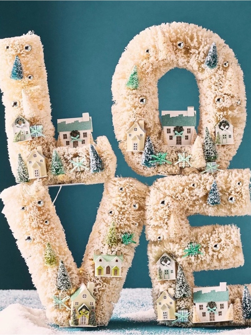 Anthropologie “LOVE” Light-Up Holiday Village Décor – NEW in Box